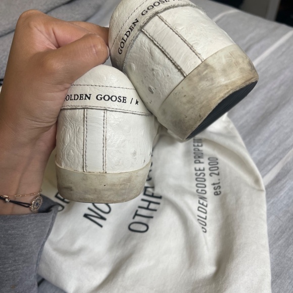 Golden Goose Superstar Ostrich-Stamped Court Sneakers - Picture 14 of 16